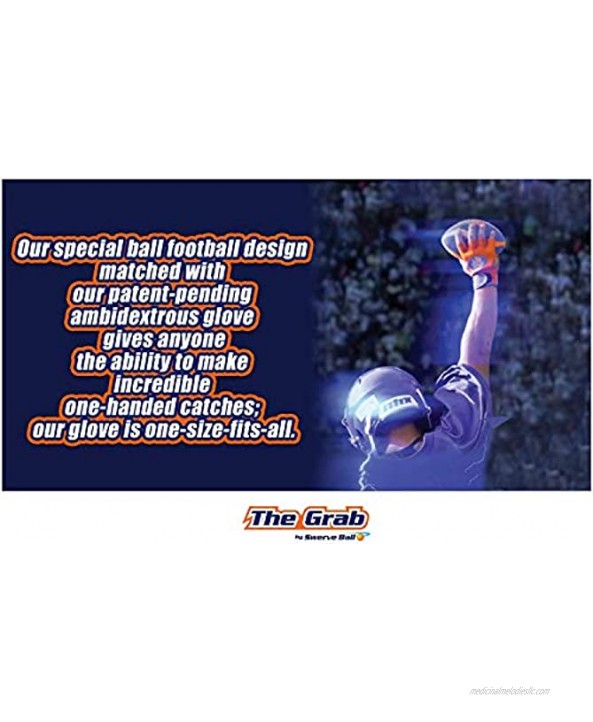 The Grab Football Make Incredible One Handed Catches Game of Catch and Throw Football Toy Includes 2 Gloves