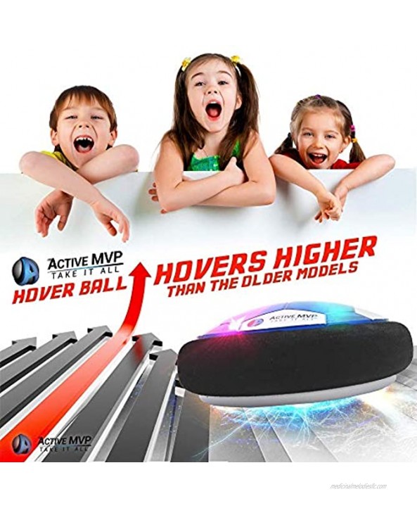 3 Hover Balls Bundle Offer ActiveMVP Hover Soccer Ball Set with 2 Goals Rechargeable Indoor Floating Soccer Game LED Light Up Including Inflatable Ball for Toddlers Boys Girls No AA battery needed