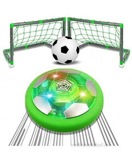 AOKESI Hover Soccer Ball Set Rechargeable Air Soccer 2 Upgraded Goals LED Light Extra Soccer Ball Hover Toys with Foam Bumper for Indoor Games Gift for Toddlers Kids