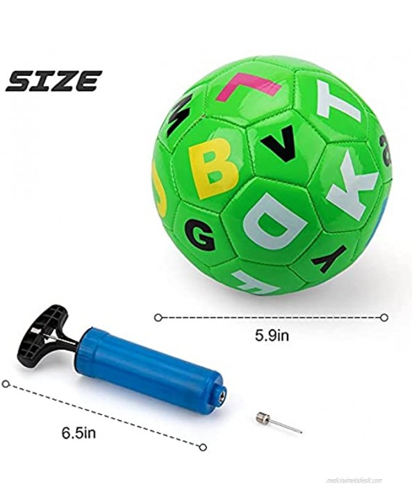 beetoy 3 Pcs Size 2 Toddler Soccer Ball Soccer Balls for Toddlers with Pump Inflatable Soccer Toys Balls for Toddlers Kids Ball Game Cute Outdoor Indoor Sport Ball Toy for Children
