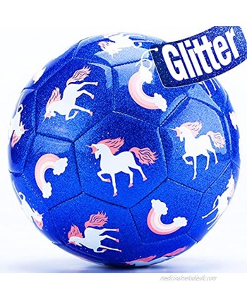 CubicFun Kids Soccer Ball Size 3 Glitter Effect with Pump Soccer Balls Sports & Kids Outdoor Toys for Ages 4-8 Toddlers Toys Age 3-4 Kids Toys for 3 Year Old Girls Toys for 4 5 6 7 8 Year Old Girls