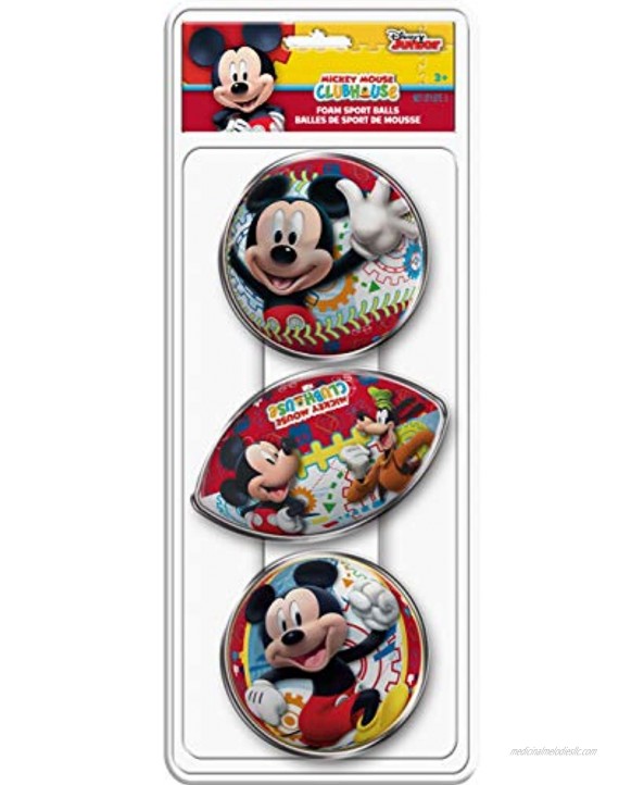 Hedstrom 3-Pack Foam Sport Balls Mickey Mouse 53-5336