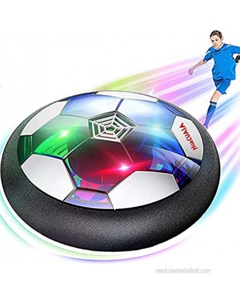 Hover Soccer Ball Kids Toys Rechargeable Indoor LED Light Up Air Power Kick Disc Fun Game Rainy Day Time Killer （No AA Battery Needed）Premium Gift for Boys Girls Age 3 4 5 6 7 8 9 10 11-16.…