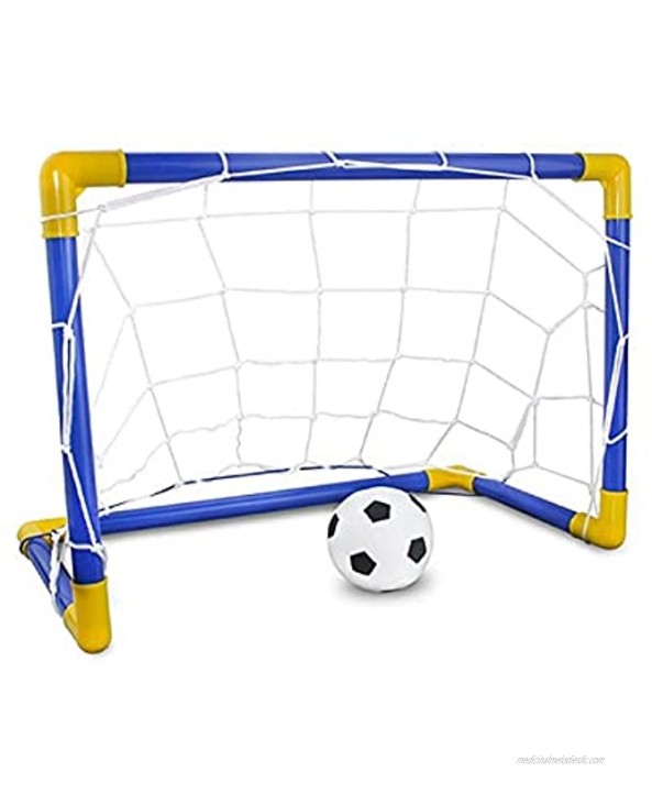 HSFDC Football Mini Toy Football Goal Toy Set Kids Soccer Goal Pool Set for Toddler Boys and Girls 3 Kids Ball Toy Easy to use Color : A