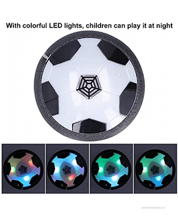 Indoor Air Soccer Ball LED Light Powerful Motor Floating Air Soccer Ball Promote Parent‑Child Bonding with USB Cable for Home