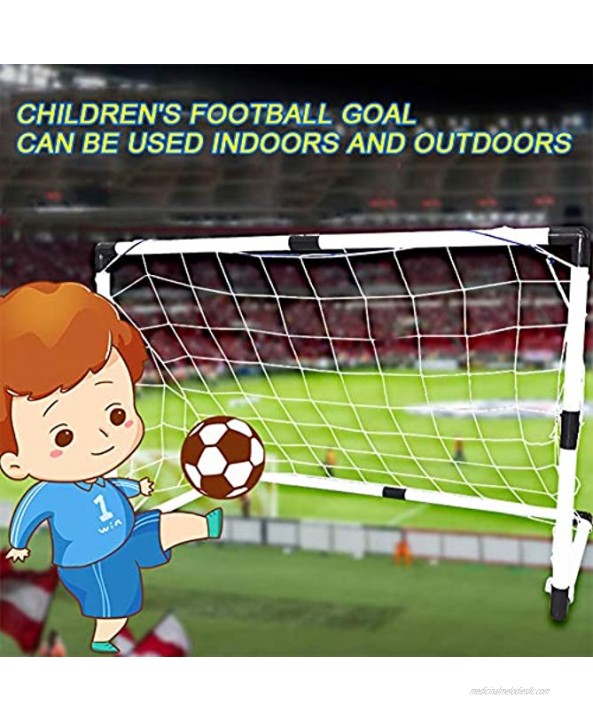 Labuduo Soccer Goal 2pcs Set Football Goal for Backyard ParkWhite Football Goal