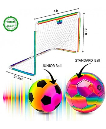 Morvat Premium Portable Soccer Goal Set | Endless Hours of Fun and Playing Time | Indoor and Outdoor | Extra Strong Durable Quality