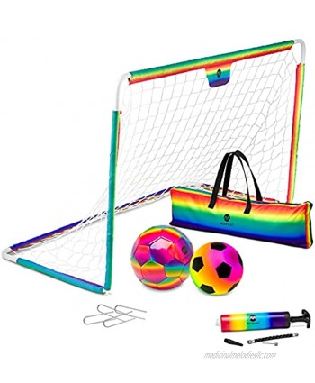Morvat Premium Portable Soccer Goal Set | Endless Hours of Fun and Playing Time | Indoor and Outdoor | Extra Strong Durable Quality