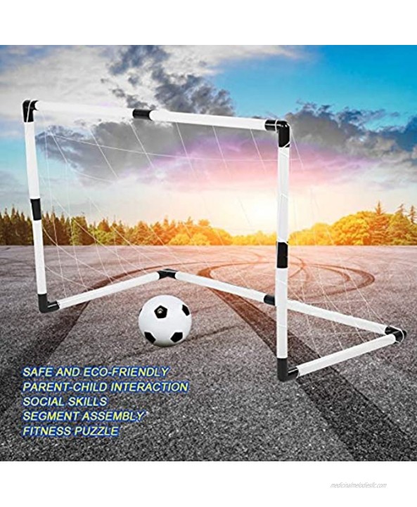 Soccer Goal Firm Portable Football Goal Durable for 6 Years Old + Gift Kids PlayingWhite Football Goal