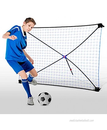 TGU Kids Soccer Gifts Teens Football Training Aids & Equipment Kick-Back Rebound Net Portable Blue NOS029402020