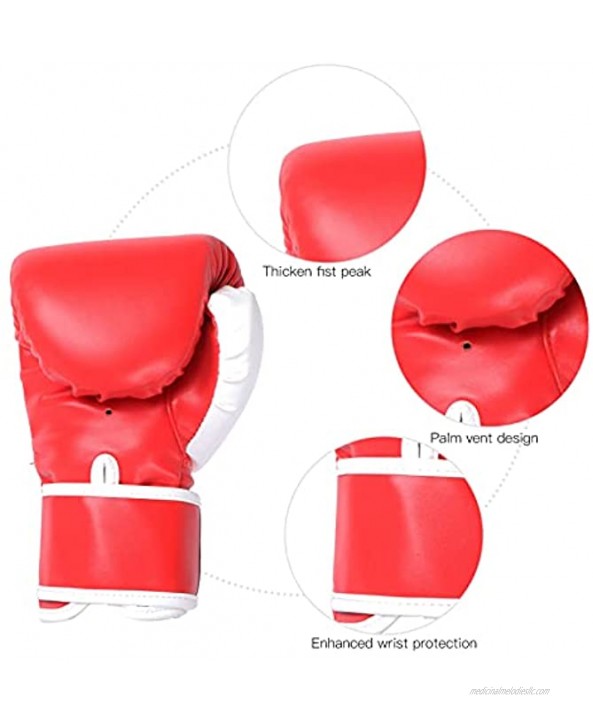 Youth Boxing Gloves Kids Boxing Gloves Comfortable Durable Soft with Lengthened Encrypted Hook Loop for Training for Children