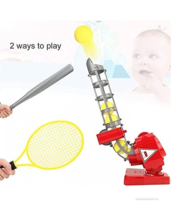 Automatic Baseball Machine 2 in 1 Plastic Sport Games Automatic Baseball Pitching Machine Ball Batting Catching Practice for Kids Birthday Gift