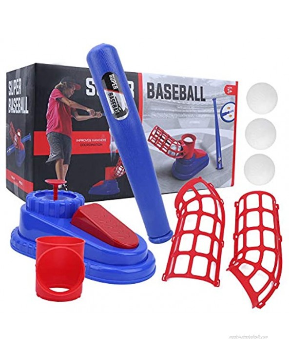 Hinzonek Baseball Pitching Toy Baseball Launcher Training Baseball Bat Toy for Children Kid