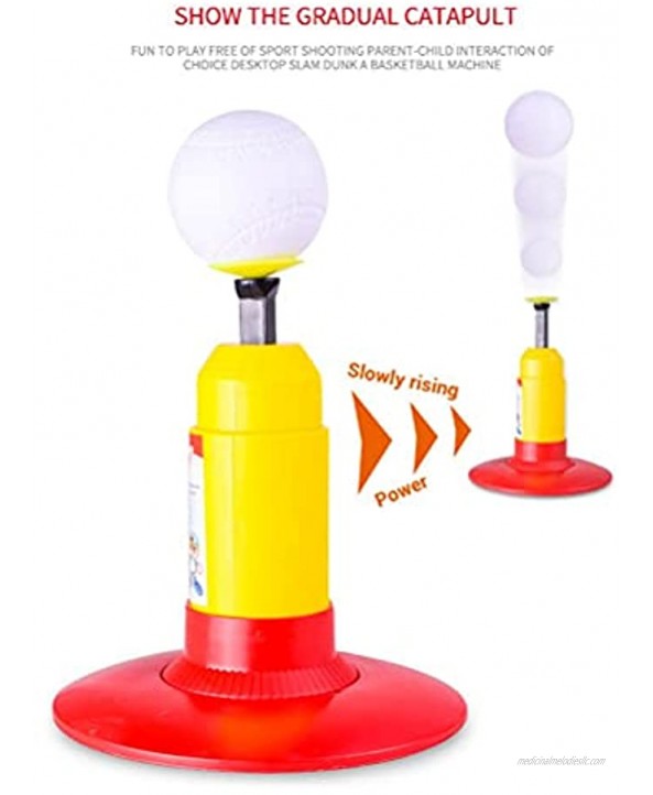 Kids Tee Ball Set T Balls with Automatic Baseball Launcher Baseball Bat and Baseball Sports Game Training Toy for Boys Girls Tball Set Gifts for Little Kids