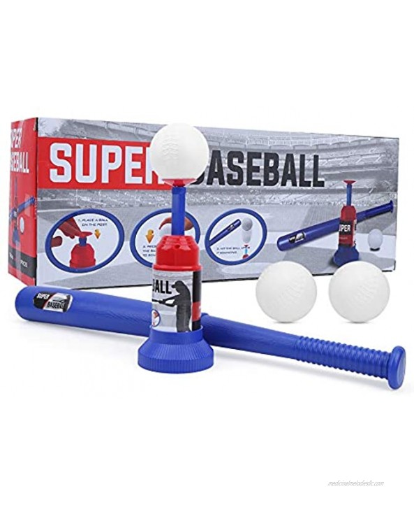 nwejron Lightweight Safe Tee Ball Set Baseball Pitching Machine Parent‑Child Interactive Boys and Girls for Kids Above 3 Years Old777-607