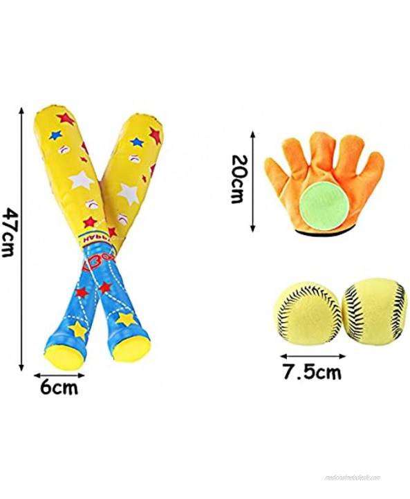 SHTTK 16.5-inch Children's Foam T-Ball Baseball Set Toy Suitable for Toddlers Sports Suits Children's Outdoor Toys Made of Foam Suitable for Children Over 3 Years Old