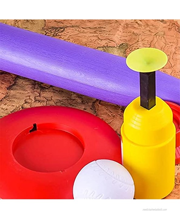 T-Ball Set for Toddlers 1 Set Kids Outdoor Baseball Toy Set Automatic Catapult Ball Educational Plaything Indoor Sports Baseball Training Tools Color : Purple Size : One Size