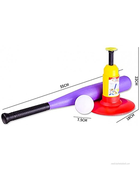 T-Ball Set for Toddlers 1 Set Kids Outdoor Baseball Toy Set Automatic Catapult Ball Educational Plaything Indoor Sports Baseball Training Tools Color : Purple Size : One Size