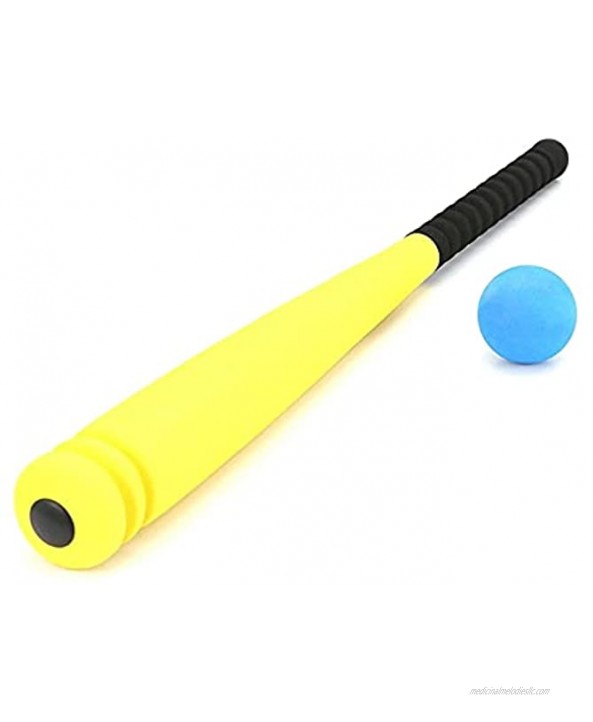 T-Ball Set for Toddlers Foam Baseball Bat with Baseball Toy Set for Children Age 3 to 5 Years Old Outdoor Sports Fitness Ball Foam Toys Color : Yellow Size : One Size