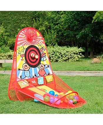 TANKE Children Pitching Toy Multi-Purpose Children Kid Folding Pitching Rack Playing Game Toy Equipment with Sticky Ball 39.429.541.3in