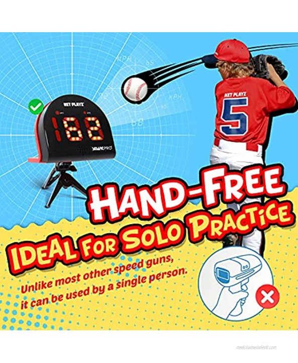 TGU Baseball Gifts Radar Speed Guns Hands-Free Baseball Radar Pitch Training Aids High-Tech Gadget & Gear Black NIS022132024