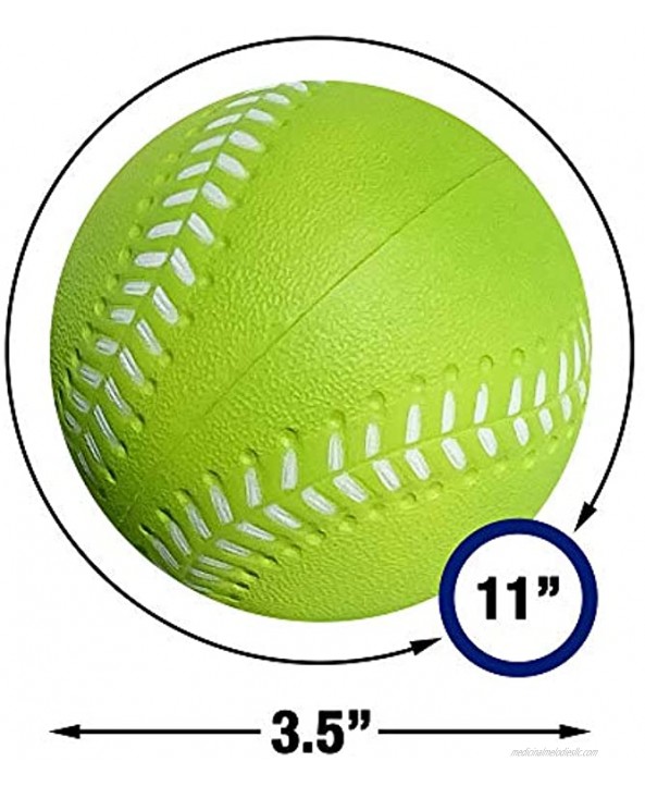 Toddler & Little Kids Oversized Foam Baseballs | Perfect for use as Safe & Soft Kids Baseballs or T Balls for Toddlers | 6 Pack of Foam Balls in High Visibility Colors