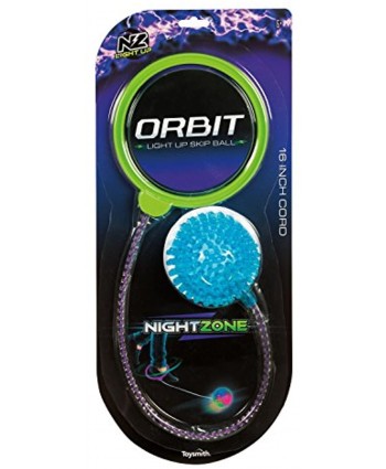 Toysmith NightZone Orbit Light Up Skip Ball Colors Vary