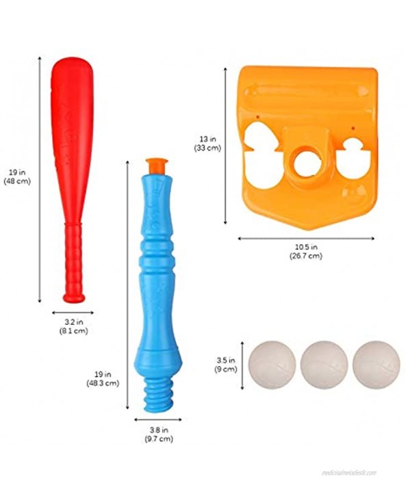 Vokodo T-Ball Set For Toddlers And Kids Baseball Tee Game Includes 1 Oversize Bat 3 Balls With Adjustable T Height For Improved Batting Skills Perfect Gift For Preschool Children Boys Girls Sport Toys