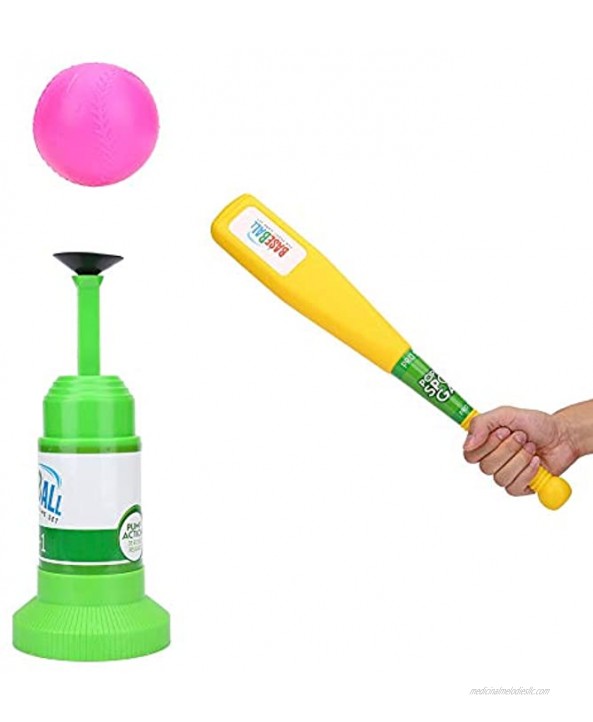 WESE Baseball Set Baseballs Solve Problems Semi Automatic Launcher ABS Plastic Lightweight for Motor Skills and Coordination for Improve Batting Skills