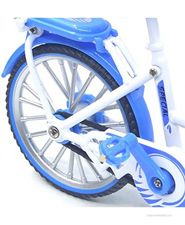 Ailejia Zinc Alloy Finger Mountain Bike Mini Bicycle Model Cool Boy Toy Decoration Crafts for Home Blue 2