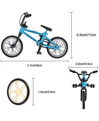 BMX Finger Bike Series 12 Cool Boy Toy Creative Game Toy Set  Replica Bike with Real Metal Frame Graphics and Moveable Parts for Flick Tricks Flares Grinds and Finger Bike Games Blue