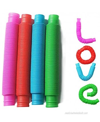 Pop Multi-Color Tubes Sensory Toys for Toddler Kids Learning Toys 8 Pack