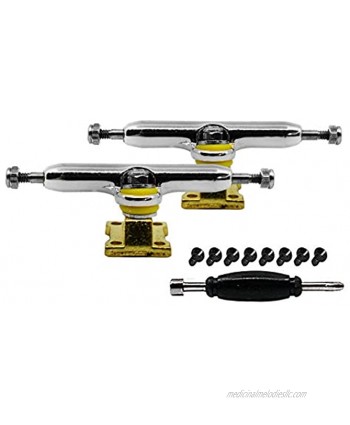 Teak Tuning Prodigy Fingerboard Trucks with Upgraded Lock Nuts Beamers Colorway 32mm Wide Professional Shape Appearance & Components Includes Standard Tuning