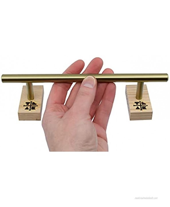 Teak Tuning Round Fingerboard Rail Mini Edition Gold Colorway 7.25 Long 1.75 Tall Prolific Series
