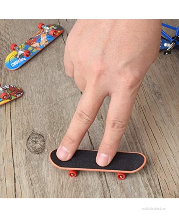 Yoeevi Mini Finger Sports Set,BikesYellow Skateboards Swing Boards Scooter with Box for Party Favors Educational Finger Toy4 Pcs