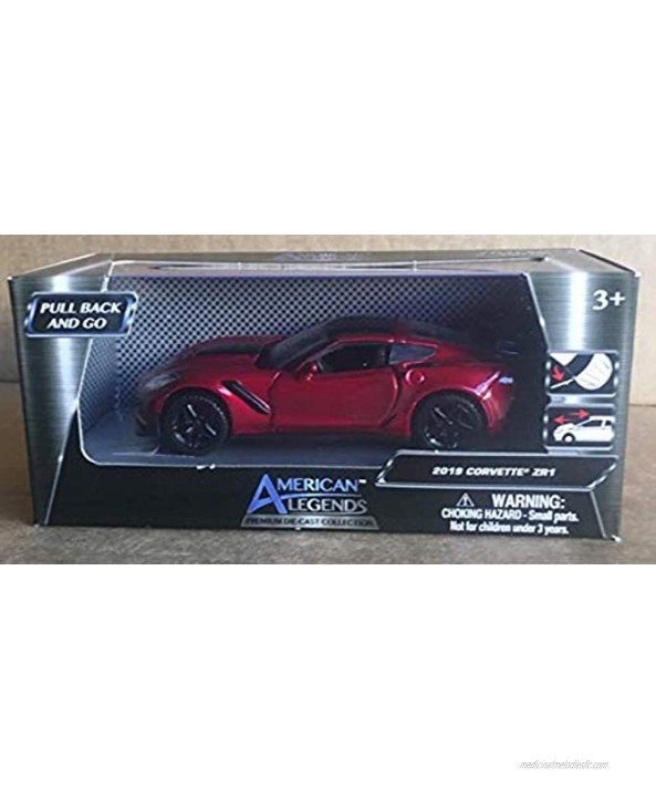 American Legends Motor Max Pull Back and Go 2019 Corvette ZR1 Red