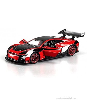 Car Model 1:32 for A-UDI Racing Car Model Toy Die Cast Pull Back Sound Light Sports Vehicle Toys for Gifts Color : 1