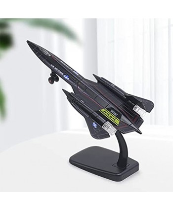 Colcolo Simulation Zinc Alloy 1 64 Scale Blackbird Aircraft Model Reconnaissance Fighter Airplane with Pull Back Action Sound Light Collections Ornament Gifts Black