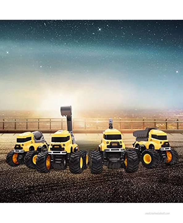Construction Trucks Inertia Car Toys Carrier Vehicles Friction Powered Car Toys Small Crane Mixer Dump Excavator Toy for Toddlers Kids Birthday Christmas Party Supplies Gift for Boys and Girls
