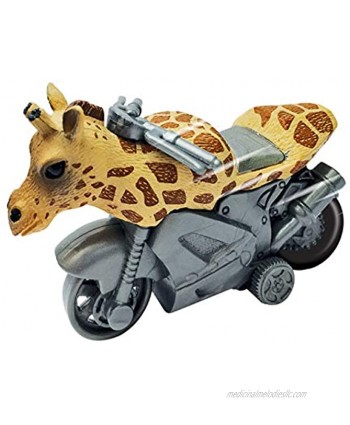 Deluxebase Wild Riders Giraffe from Friction Powered Toy Motorbikes with Cool Animal Riders Great Giraffe Toys for Boys and Girls.