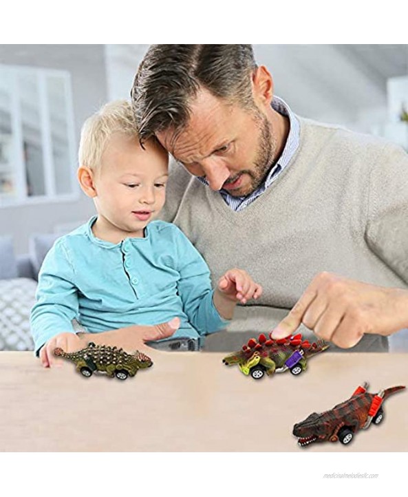 Dinosaur Car Toys for 3-10 Year Old Boys Girls Pull-Back Dinosaur Cars Toys Set Dinosaur Birthday Party Supplies Favors for Kids Toddlers Boys Girls Animal Vehicles dinosaur party favors 6 Pack