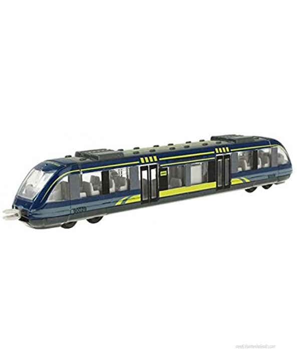 F Fityle Diecast Train Toy Set High Speed Bullet Train Express Pullback Metal Train Model Gift for Kids Children Blue