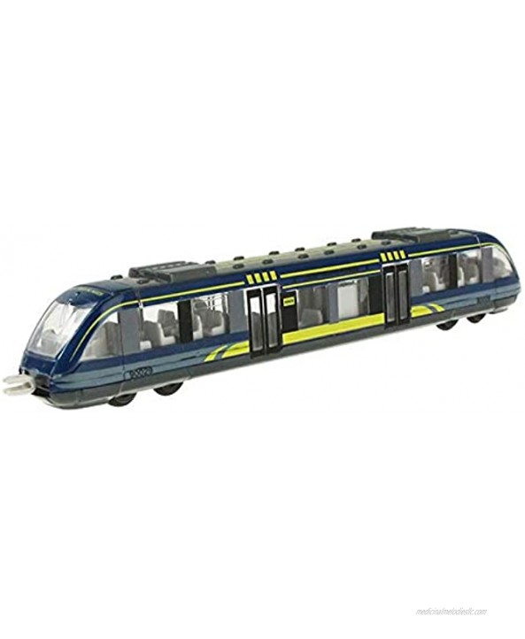 F Fityle Diecast Train Toy Set High Speed Bullet Train Express Pullback Metal Train Model Gift for Kids Children Blue