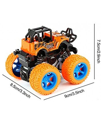 Gazelle Trading Inertial Off-Road Vehicle Four-Wheel-Drive Trucks Toys Toddler Toys Pull Back Cars Pull Back Cars Toys for Kids 360 Degree Rotation Strong Drive Durable Friction Powered Car Toys