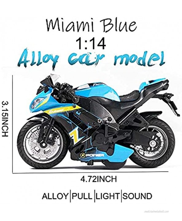 Gilumza Pull Back Vehicles Mini Motorcycle Toys 1:14 Tiny Car Gift with Music Lighting Race Motorcycles Toy for Boys Kids Christmas Birthday Age 3-12 Year Old