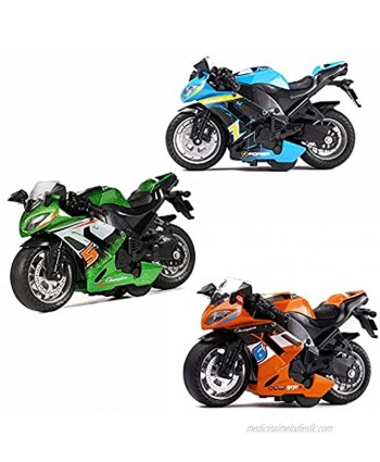 Gilumza Pull Back Vehicles Mini Motorcycle Toys 1:14 Tiny Car Gift with Music Lighting Race Motorcycles Toy for Boys Kids Christmas Birthday Age 3-12 Year Old
