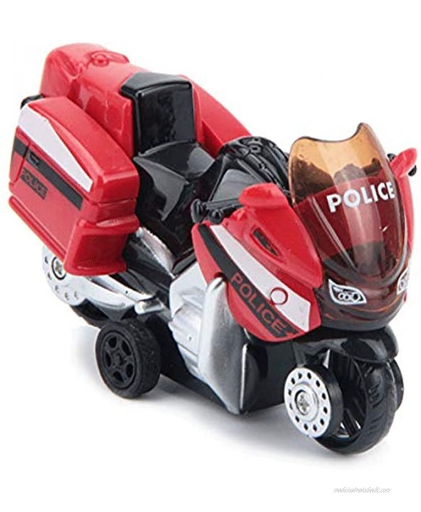 Heave Mini Alloy Police Motorcycle Pull Back Vehicles Mini Car Toys for Boys Kids Christmas Birthday Party Supplies Random Color