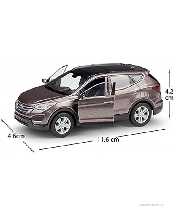 JYSMAM 1:36 Alloy Die Cast for Santafe SUV Model Toy Car Collection Pull Back Toys Vehicle for Children Gifts Color : White