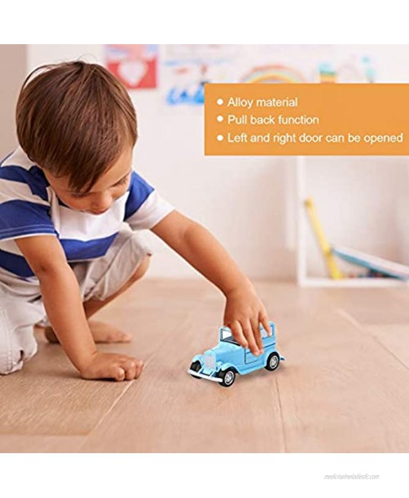 LIKJ Equipped with Openable Doors Pull Back Vehicle Kids Pull Back Car Mini for Kids AdultsBlue