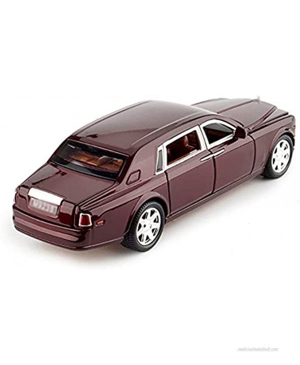 LQZCXMF Simulation Rolls-Royce Model Car 1 24 Scale Openable Toy Car Sound and Light Alloy Die-Casting Car Model Rubber Tire Pull Back Car Desk Decoration is The Best Gift for Christmas